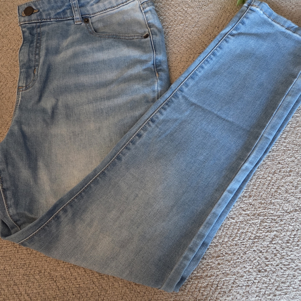 Wonder Nation Girls Skinny Jeans Size 16 Plus Light Wash Stretch Denim
